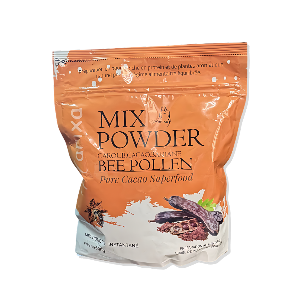 Mix Powder Carob, Cacao,  Dattani & Bee Pollen